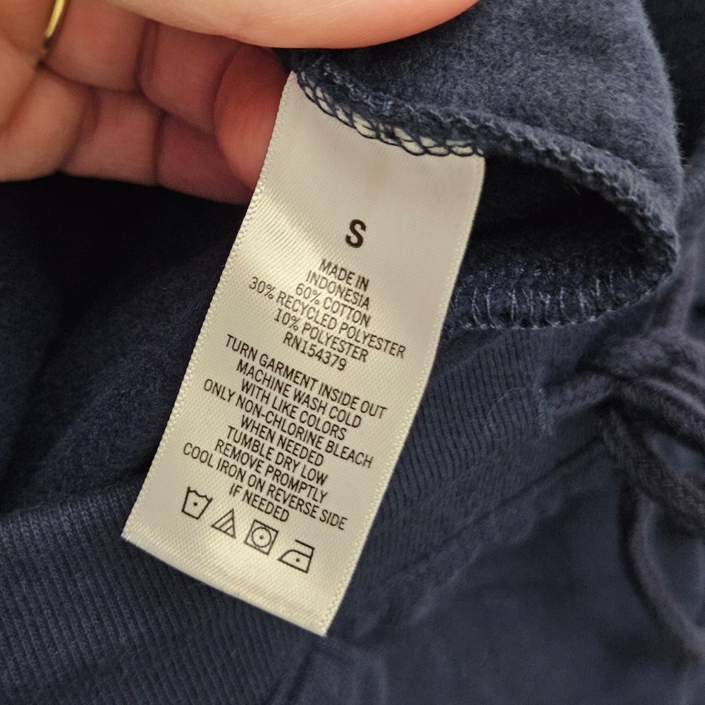 Aeropostale Classic Sweatpant Women Small Navy Blue Logo Graphic Fleece Joggers - Picture 4 of 11